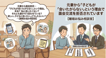 よみもの「元妻から「子どもが会いたがらない」という理由で面会交流を拒否されています【離婚お悩み相談室】 」の見出し画像です
