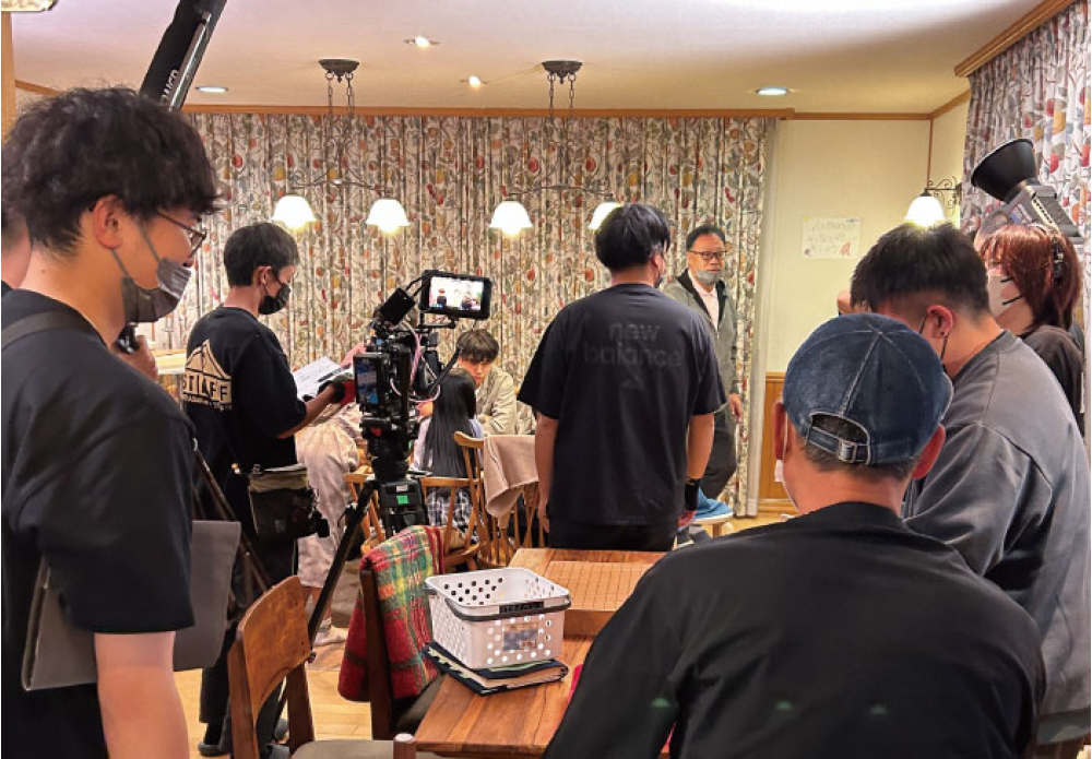 こども食堂での撮影直前