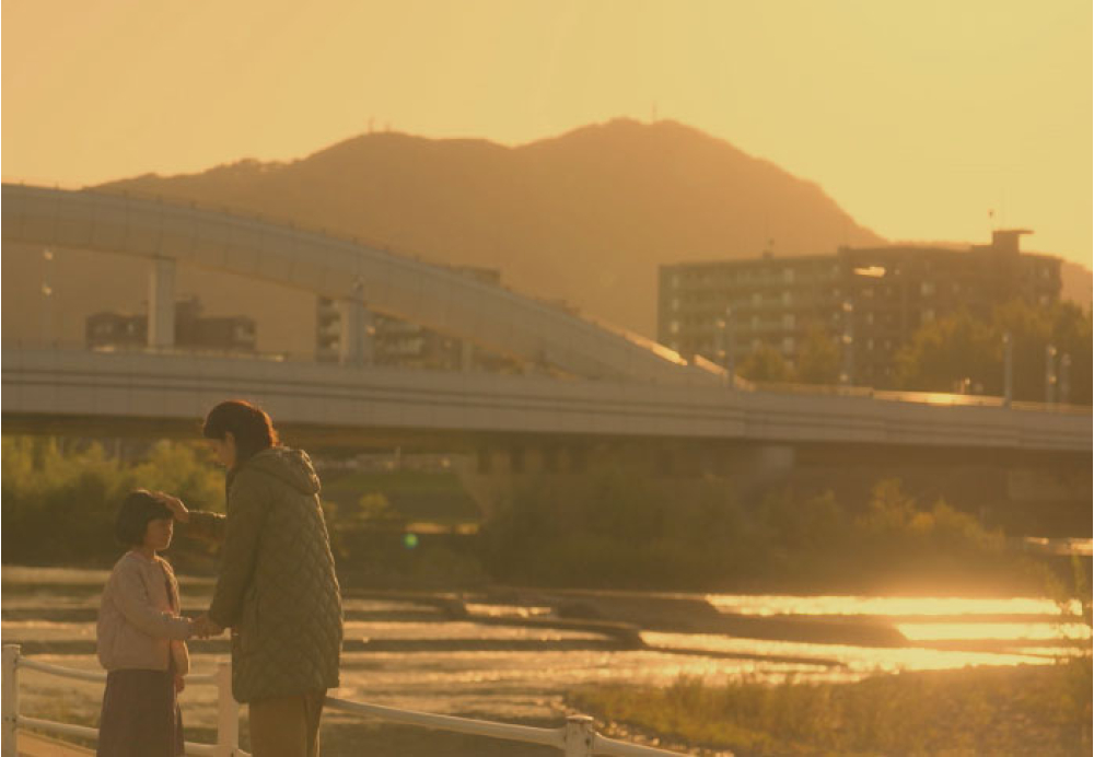 札幌・豊平川での撮影シーン