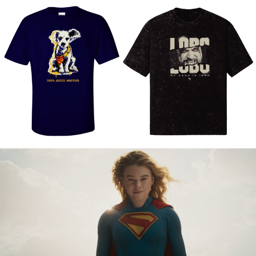 映画「スーパーガール」クリプトTシャツ1枚、ロボTシャツ1枚プレゼント